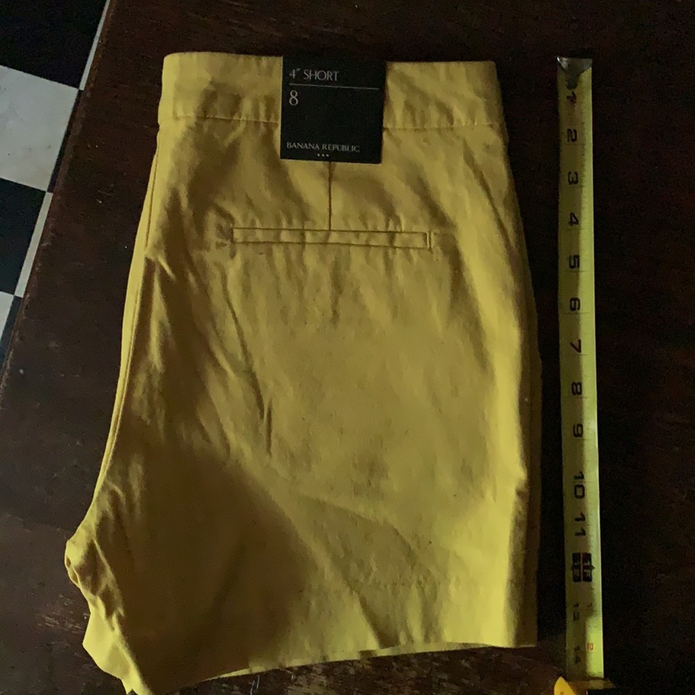 Yellow Button Front Shorts • NWT - Picture 2 of 4